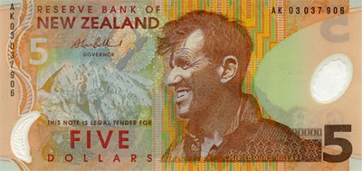 Billete de cinco dólares de Nueva Zelanda